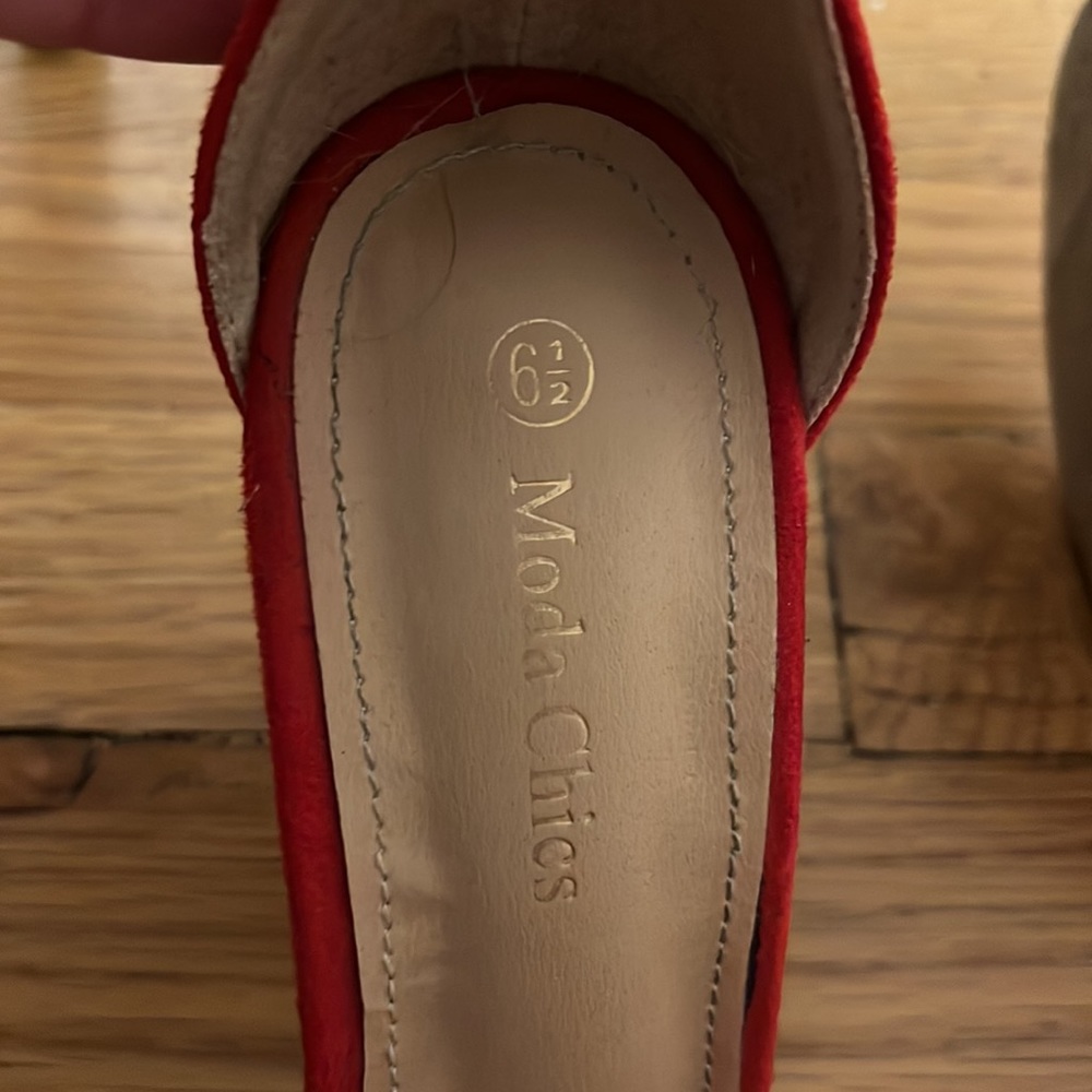 Red Block Heels - Picture 5 of 5